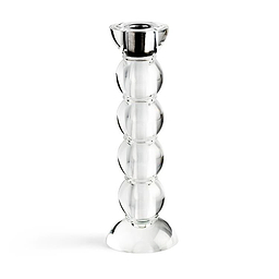 Icy Bobbin Candlestick Clear 23cm