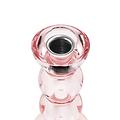 Icy Bobbin Candlestick Pink 14cm