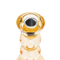Icy Bobbin Candlestick Orange 14cm