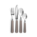Mink & Cappuccino Bobbin Cutlery - 16-Piece Set