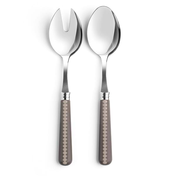Mink & Cappuccino Bobbin Salad Servers - 2-Piece Set