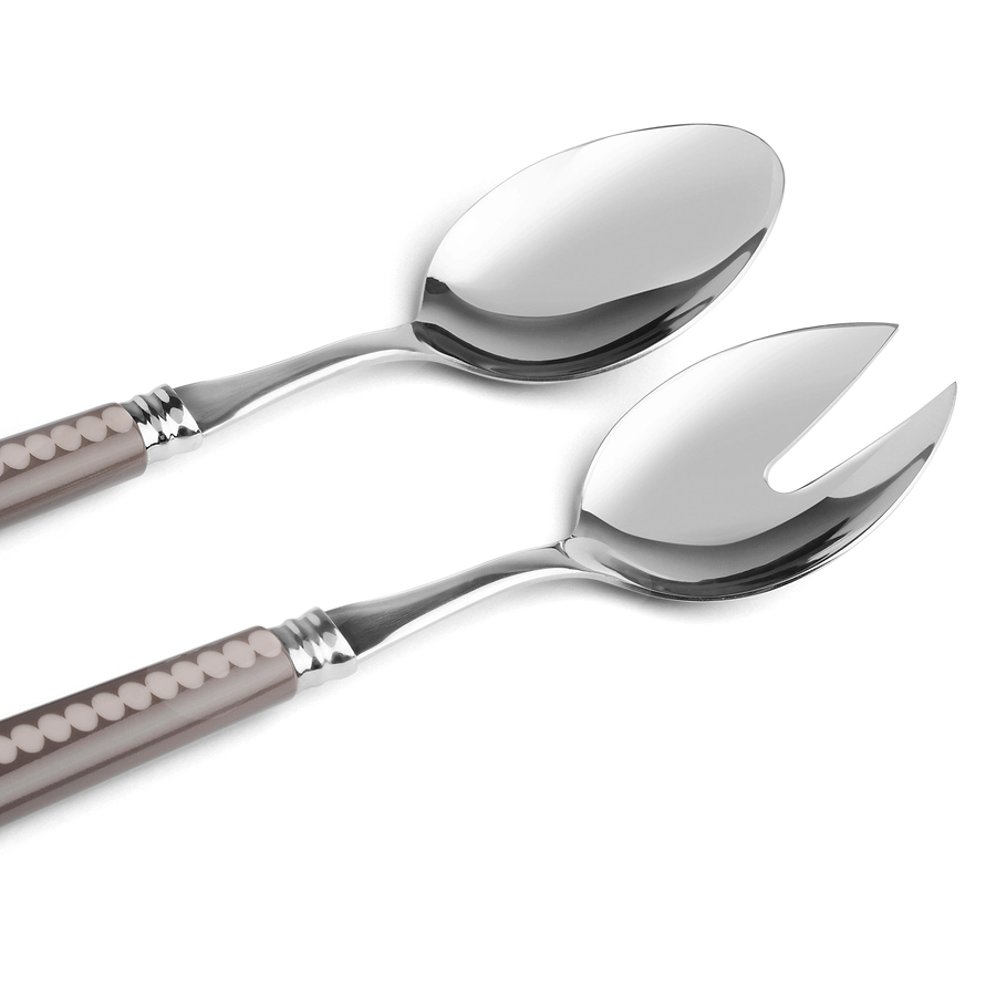 Mink & Cappuccino Bobbin Salad Servers - 2-Piece Set