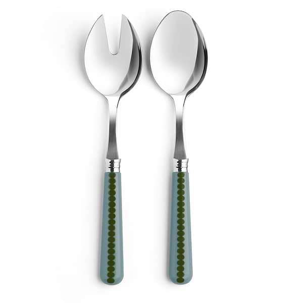 Chambray & Khaki Bobbin Salad Servers - 2-Piece Set