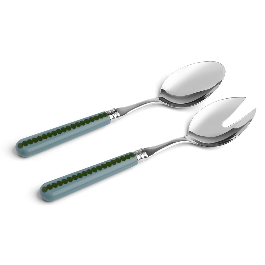 Chambray & Khaki Bobbin Salad Servers - 2-Piece Set