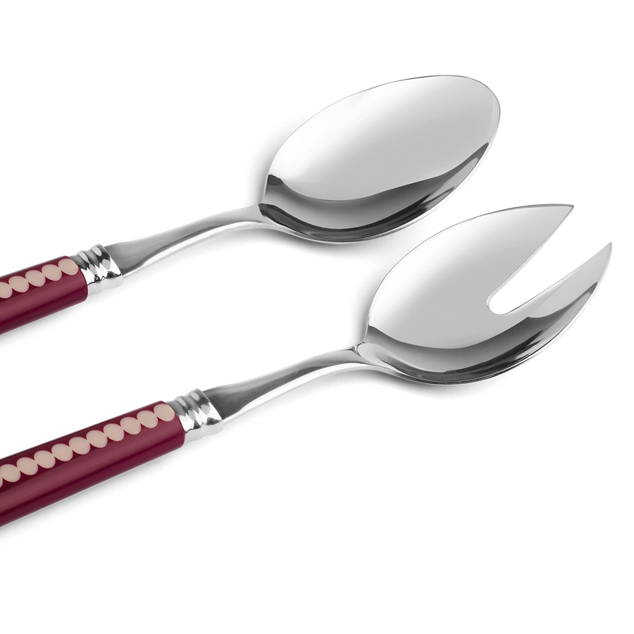Cherry & Cappuccino Bobbin Salad Servers - 2-Piece Set