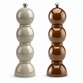 Cappuccino and Chocolate Bobbin Salt & Pepper Mills