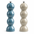 Chambray and Cappuccino Bobbin Salt & Pepper Mills