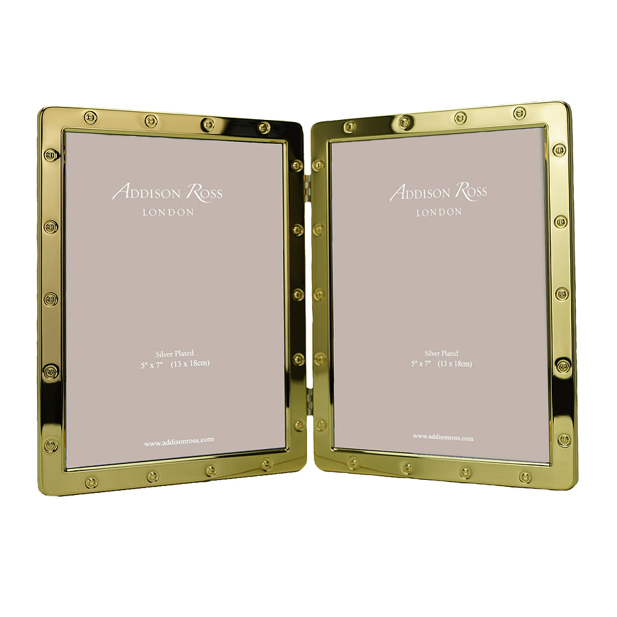 Gold Locket Picture Frame Double - Addison Ross Ltd UK