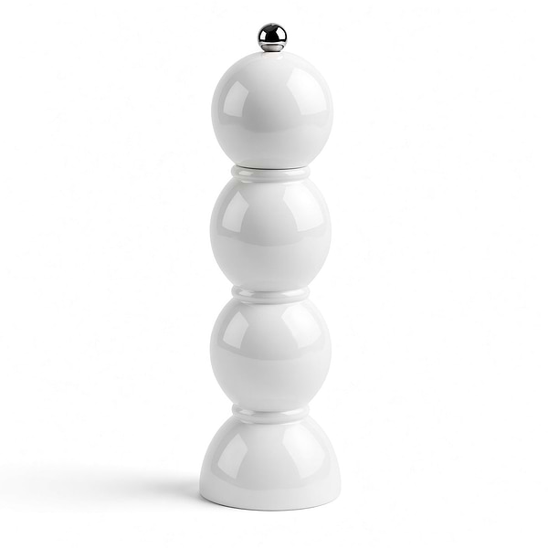 White Bobbin Salt or Pepper Mill