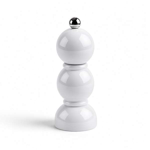 White Mini Bob Salt or Pepper Mill