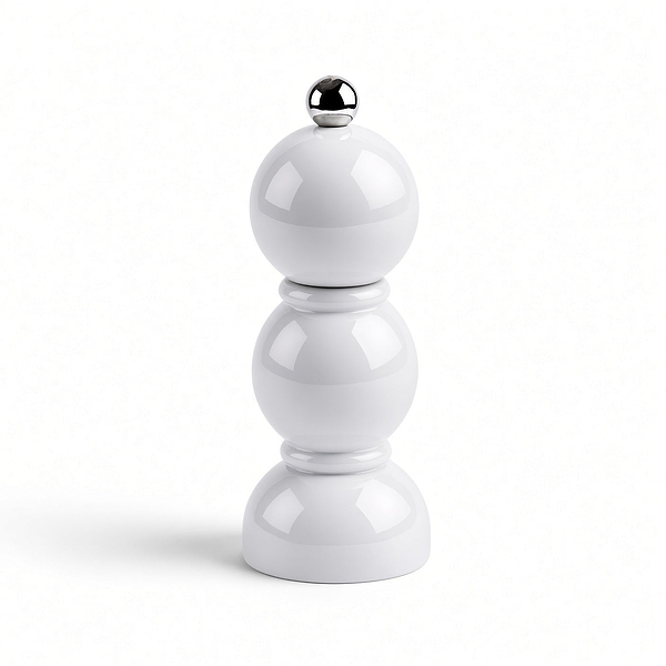 White Mini Bob Salt or Pepper Mill