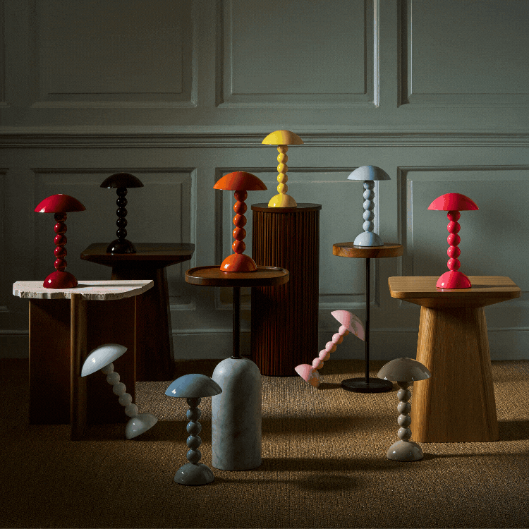 Buttercream Lacquer Rechargeable Bobbin LED Lamp