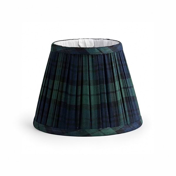Navy Tartan Empire Lampshade - 16cm