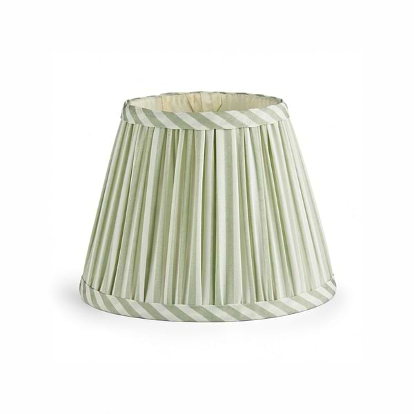 Sage Green Striped Lampshade - 16cm