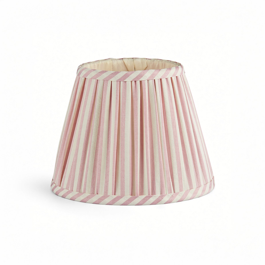 Pink Striped Lampshade - 16cm