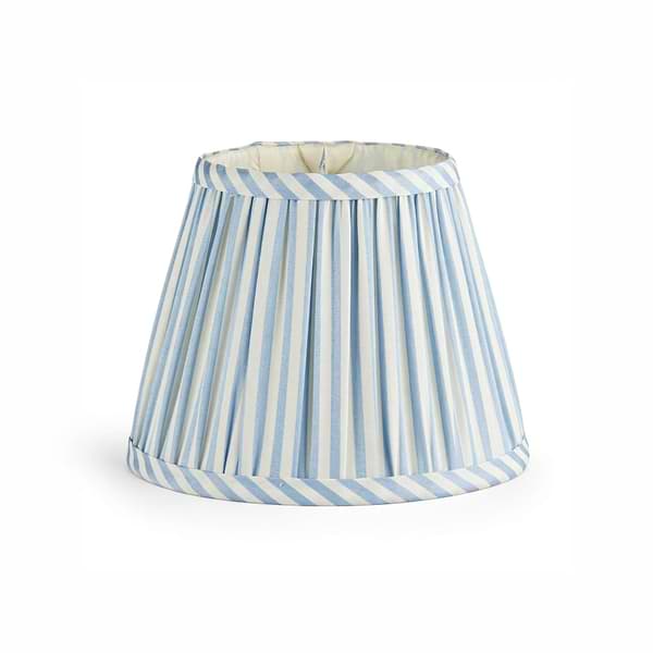 Periwinkle Blue Striped Lampshade - 16cm