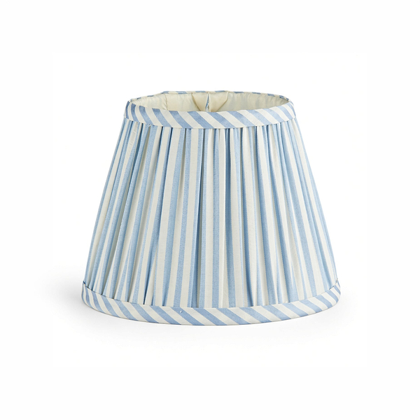 Periwinkle Blue Striped Lampshade - 16cm