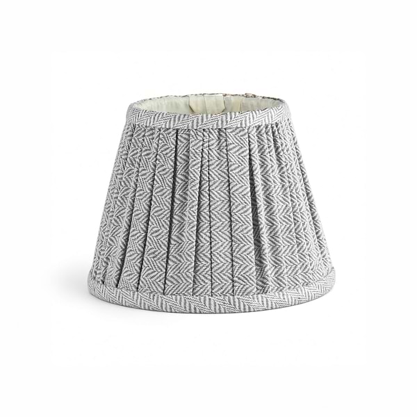 Herringbone Light Grey Empire Lampshade - 16cm