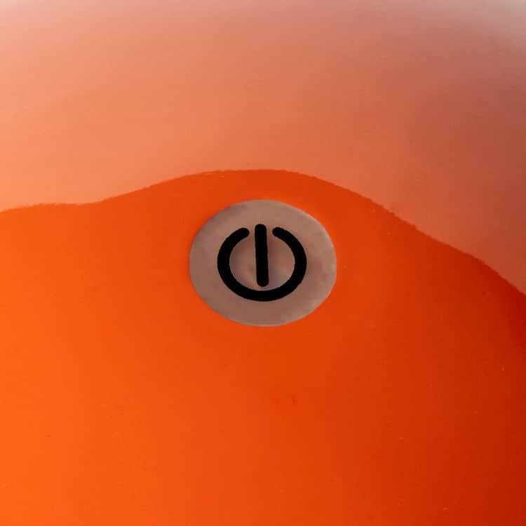 Orange Lacquer Rechargeable Bobbin LED Lamp