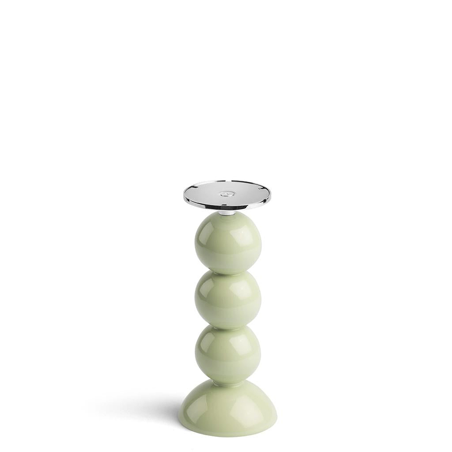 Small Sage Bobbin Lamp Base & Rechargeable Bulb