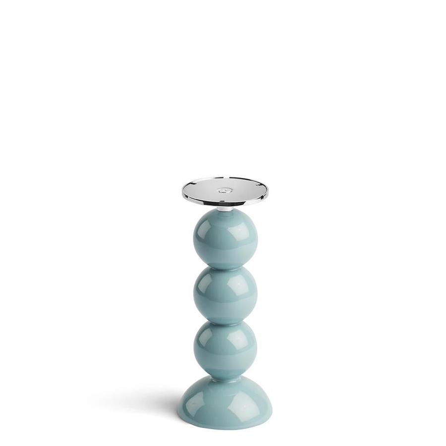 Small Chambray Bobbin Lamp Base & Rechargeable Bulb
