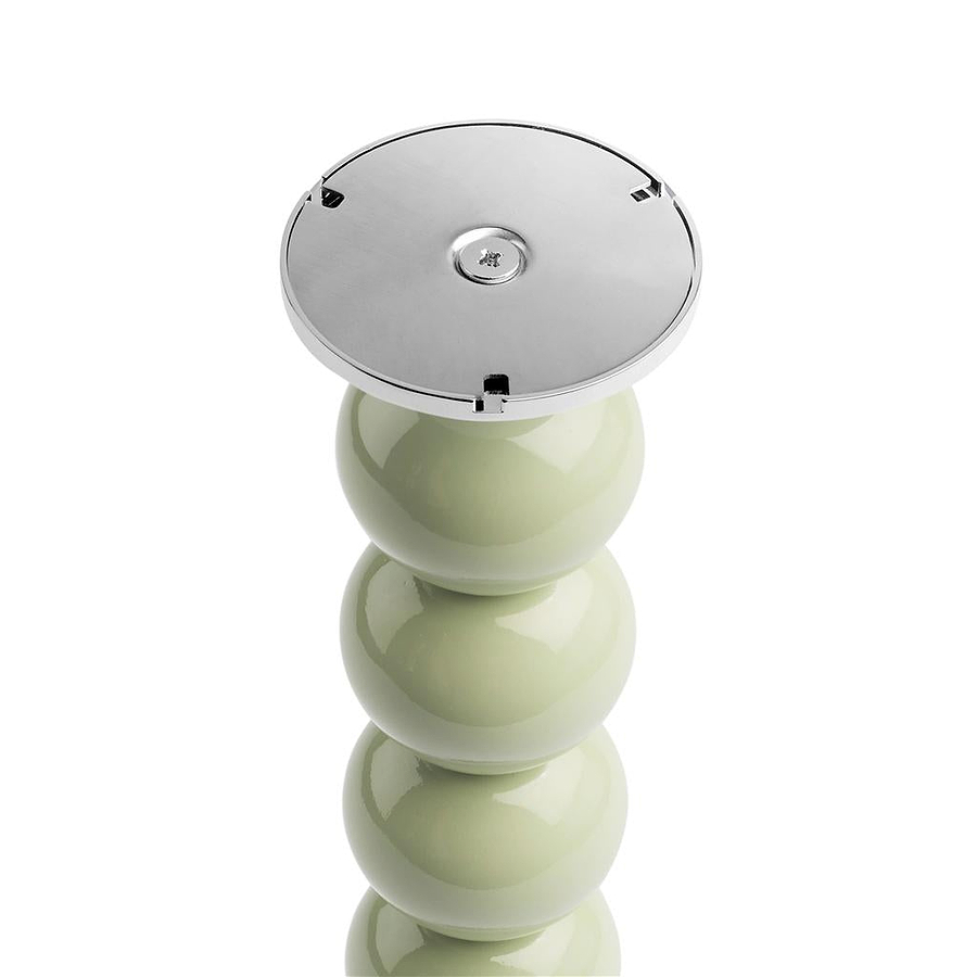 Tall Sage Bobbin Lamp Base & Rechargeable Bulb