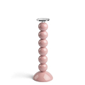 Tall Mauve Bobbin Lamp Base & Rechargeable Bulb