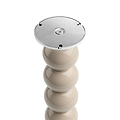 Tall Cappuccino Bobbin Lamp Base & Rechargeable Bulb