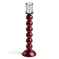 Tall Cherry Bobbin Lamp Base & Rechargeable Bulb