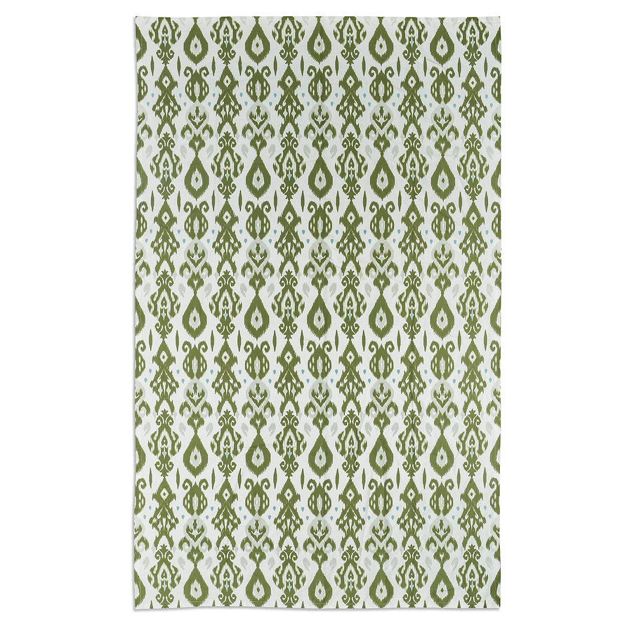Ikat Khaki Linen Tablecloth