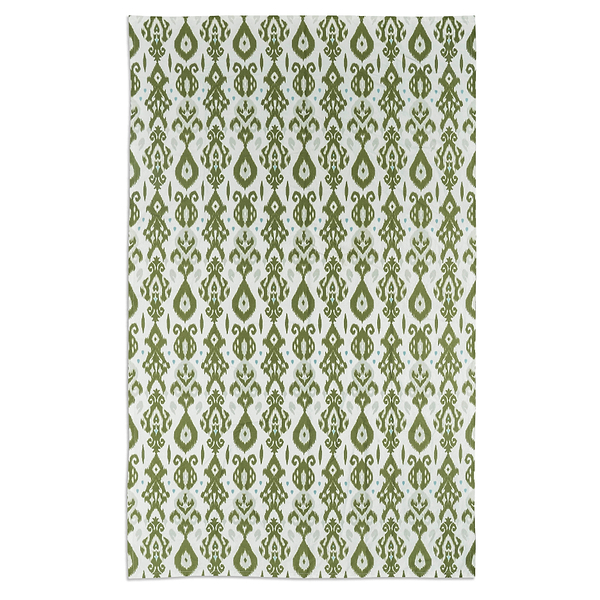 Ikat Khaki Linen Tablecloth