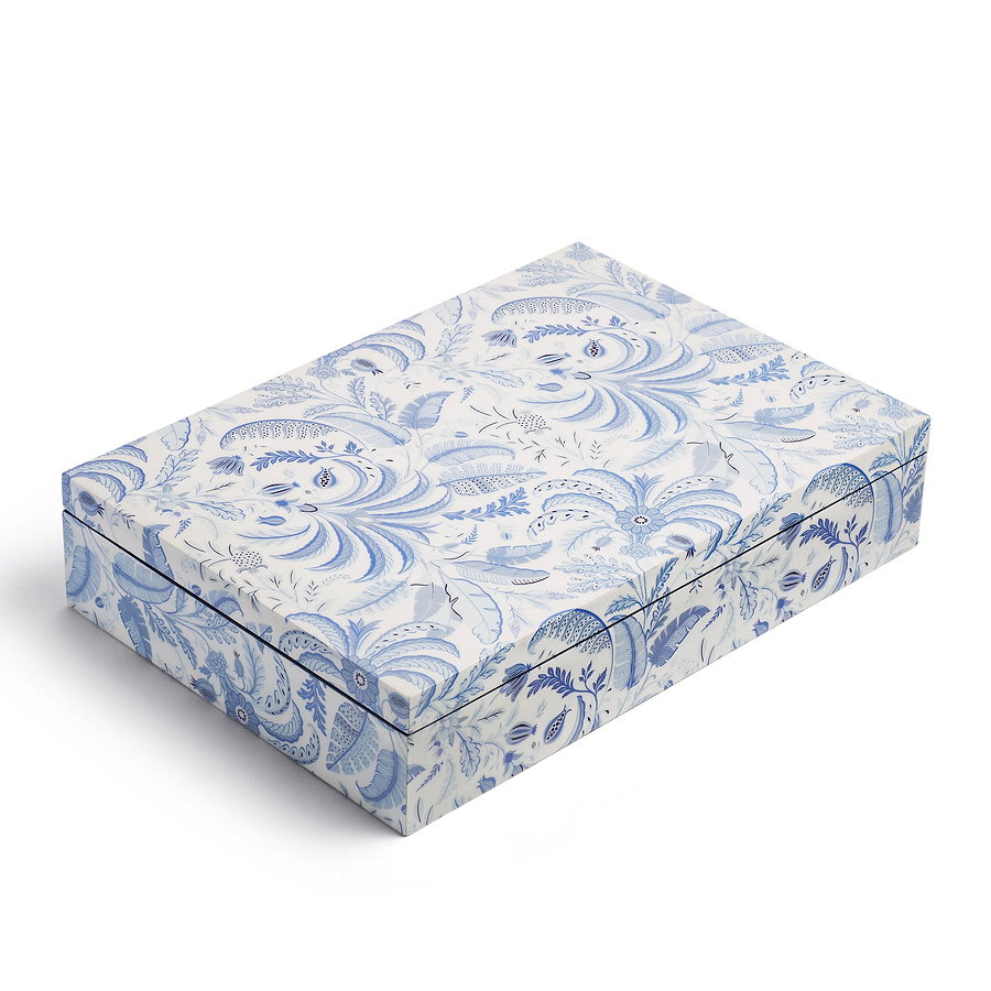 Palm Beach Blue Lacquered Mahjong Set