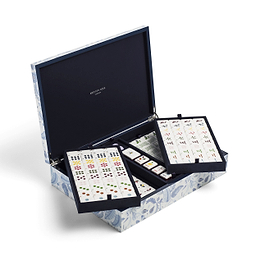 Palm Beach Blue Lacquered Mahjong Set