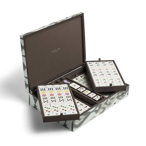 Ikat Mink Lacquered Mahjong Set