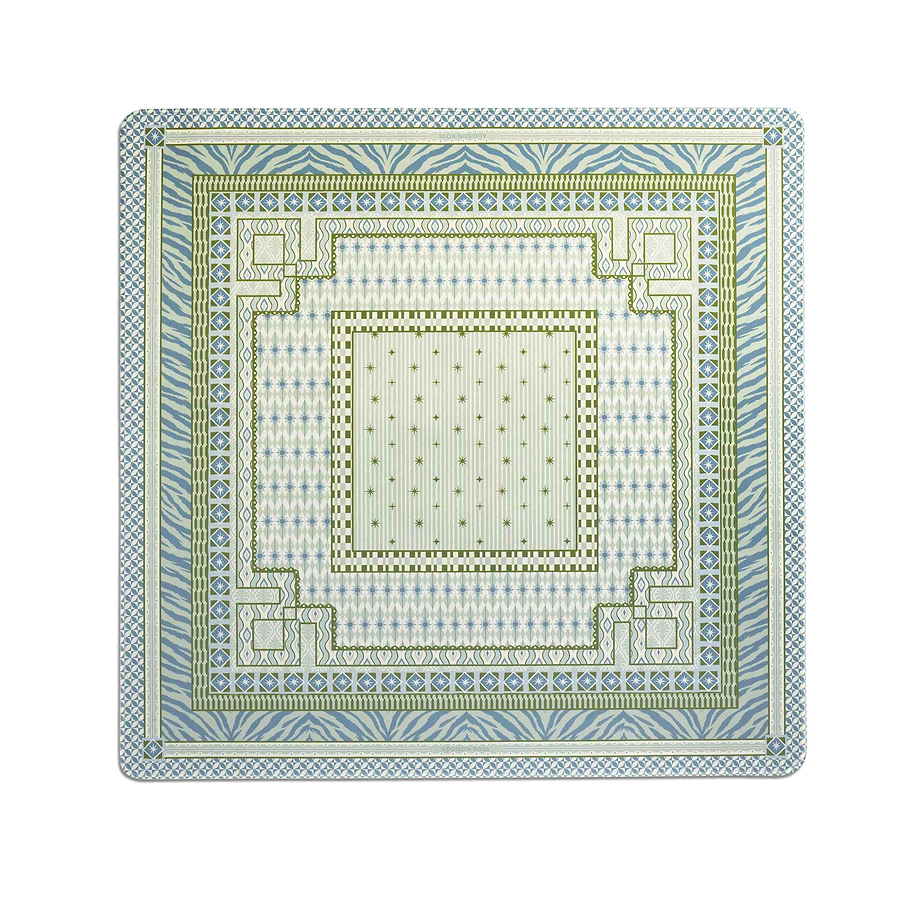 Ikat Green Mahjong Mat