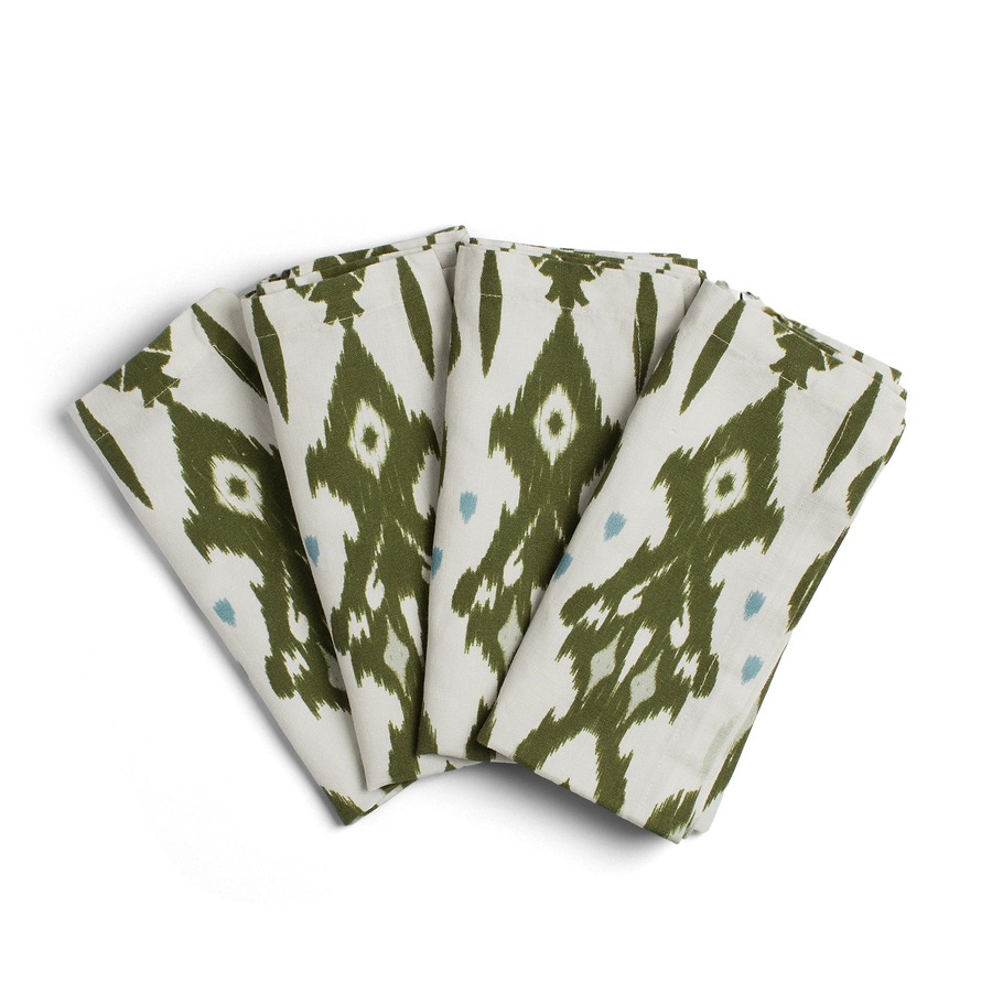 Ikat Khaki Napkins - Set of 4