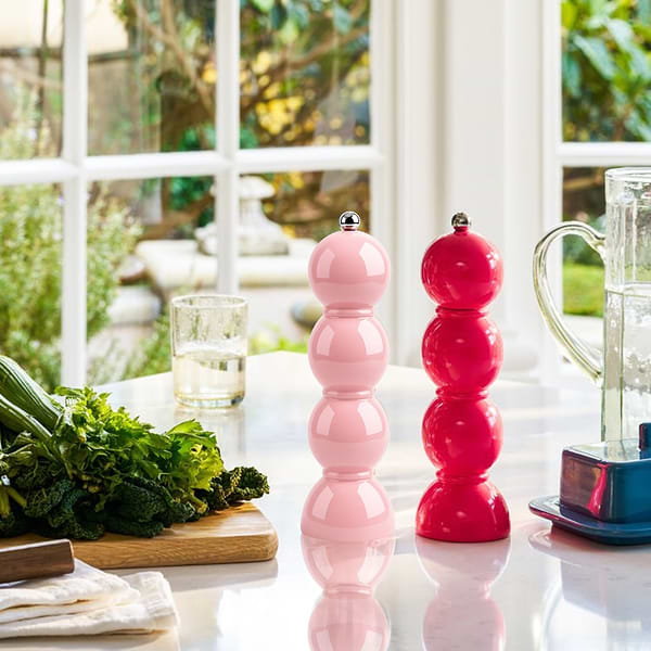 Pink and Watermelon Bobbin Salt & Pepper Mills