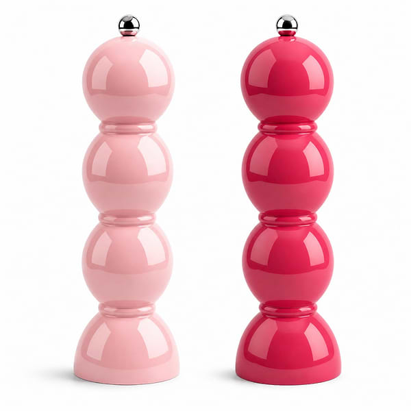 Pink and Watermelon Bobbin Salt & Pepper Mills