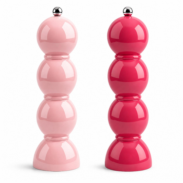 Pink and Watermelon Bobbin Salt & Pepper Mills