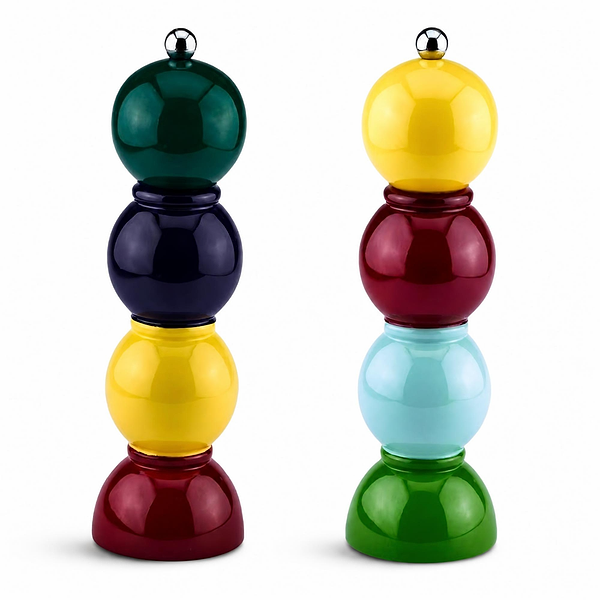 Racing Green and Yellow Multi Bob Salt & Pepper Mills