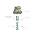 Small Chambray Bobbin Lamp Base & Rechargeable Bulb