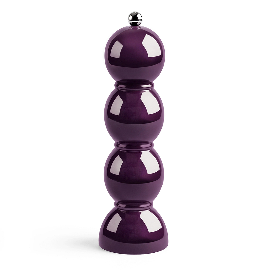 Aubergine Bobbin Lacquer Salt or Pepper Mill - Addison Ross Ltd UK