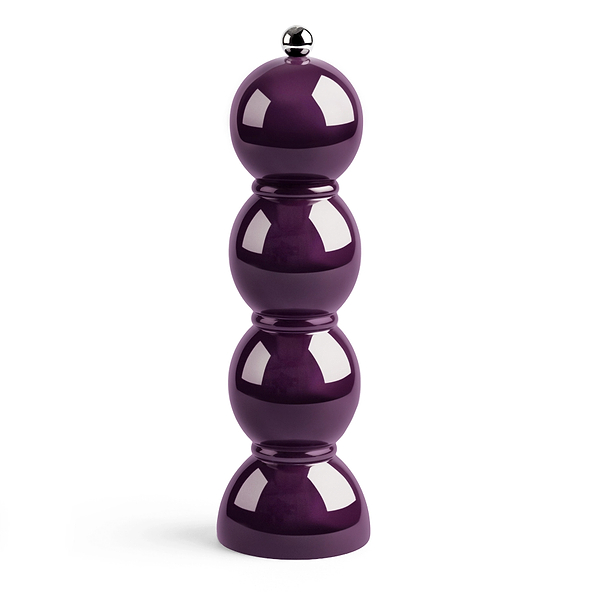 Aubergine Bobbin Lacquer Salt or Pepper Mill