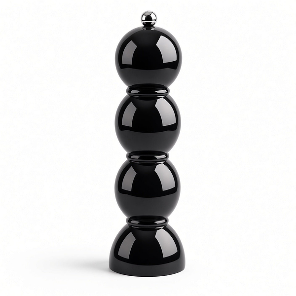 Black Bobbin Salt or Pepper Mill