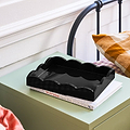 Black Small Lacquered Scalloped Tray - Addison Ross Ltd UK