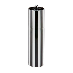 Black Striped Column Salt or Pepper Mill