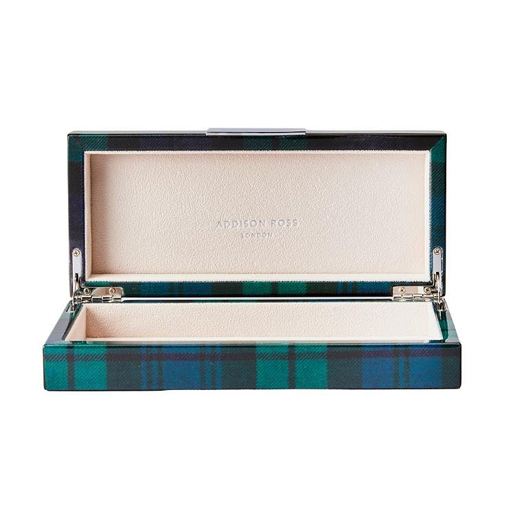 Black Watch Tartan Box with Silver - Addison Ross Ltd UK