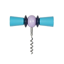 Bow Tie Corkscrew Aqua & Lilac