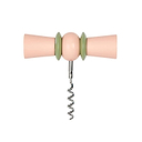 Bow Tie Corkscrew Pink & Green