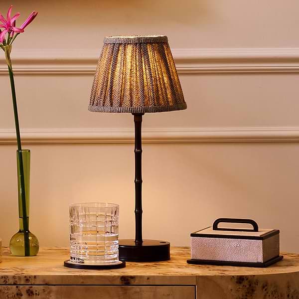 Bronze Bamboo Rechargeable Lamp Base - 30cm - Addison Ross Ltd UK